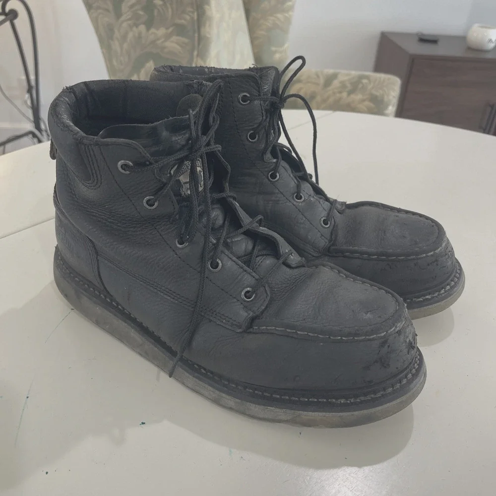 Irish Setter Ashby Aluminum Toe Work Boots Black Leather 83652 Mens Size 10.5 EE